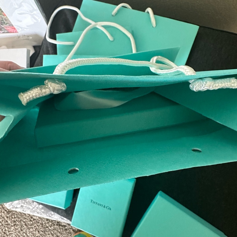 Authentic Tiffany Bags and Boxes with filler and ribbon - Picture 7 of 8